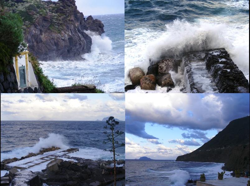 Malfa, il mare in tempesta nelle foto di Brundu