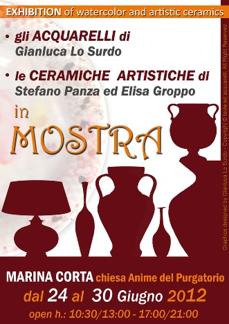 Mostra di acquarelli e ceramiche artistiche