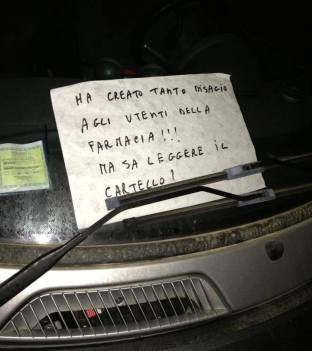 Mancano i controlli ? Ci sono i "cartelli"