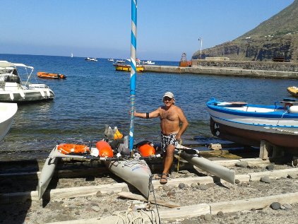 Baldanza in kayak da Malfa a Capo d'Orlando