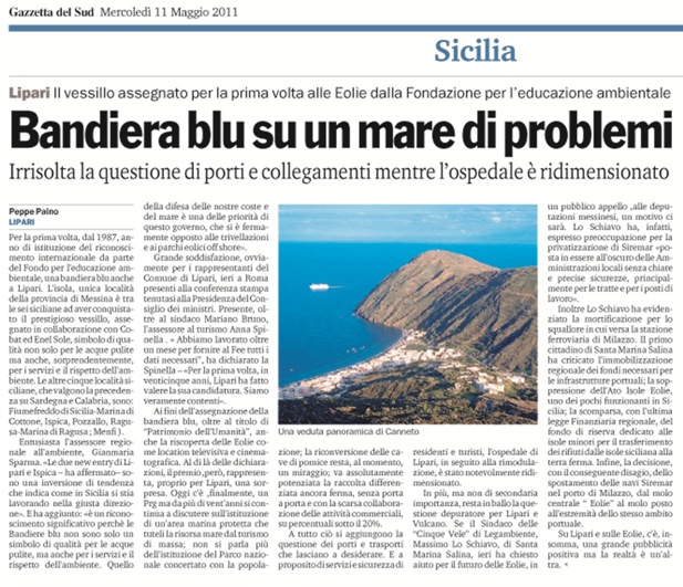 Bandiera Blu su un "mare" di problemi