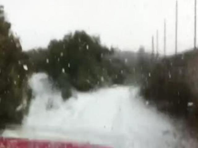 Nella bufera di neve e grandine di S.Angelo