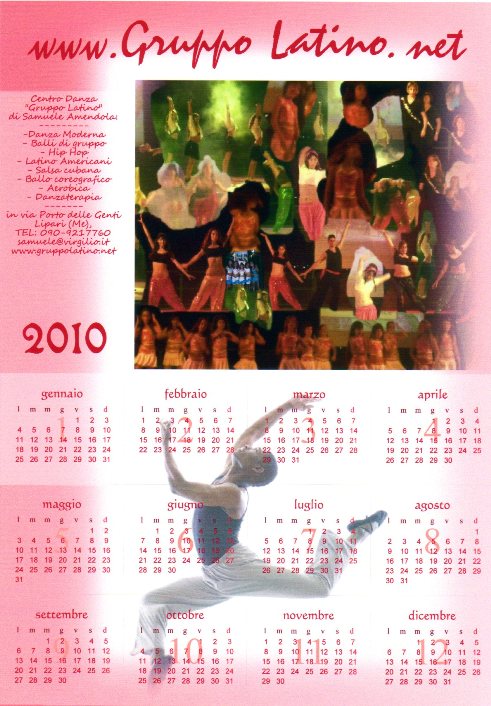Gruppo Latino, auguri con...calendario 2010