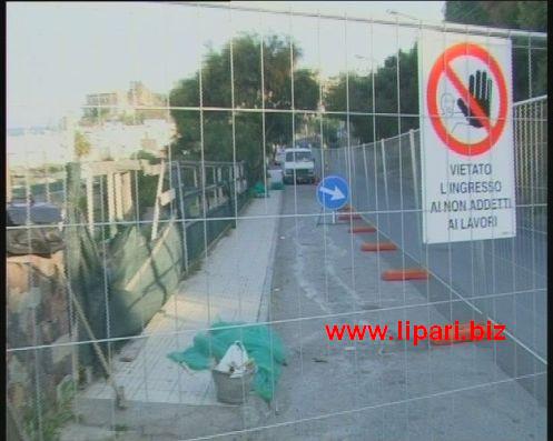 Lipari, lavori in corso a Balestrieri