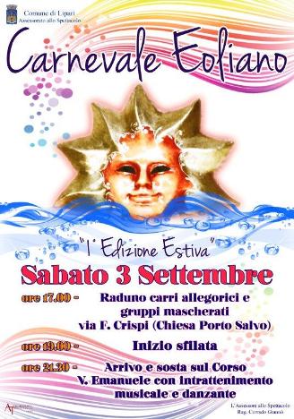 Carnevale eoliano, prima edizione estiva 