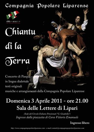 "Chiantu di la terra", domani sera a Lipari