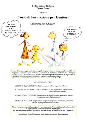 Corso di formazione per genitori