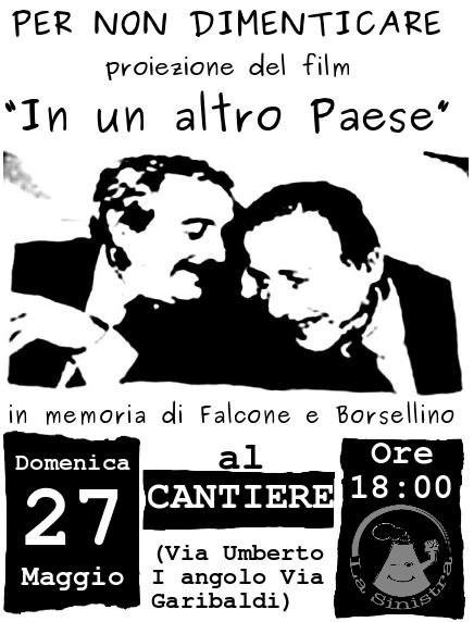 Grazie a "La Sinistra" si ricorda strage Capaci