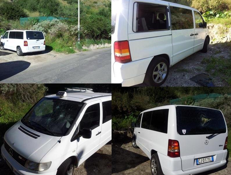Lipari, atto vandalico o intimidatorio ad un taxi