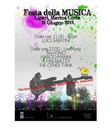 Il 21 giugno " Festa della Musica" a Lipari