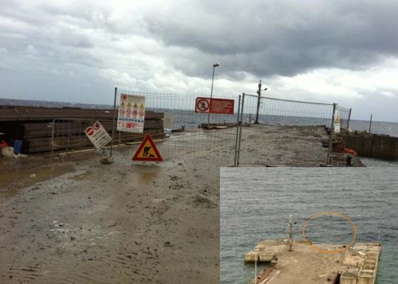 Filicudi, il mare continua a danneggiare il porto