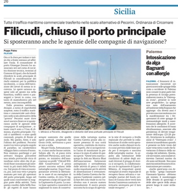 Filicudi, chiuso il porto principale