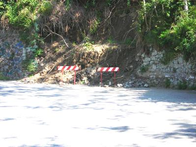 Canneto/Serra, pericolo frane