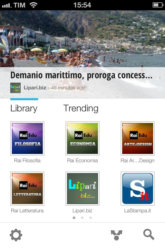 Applicazione per leggere le news di lipari.biz