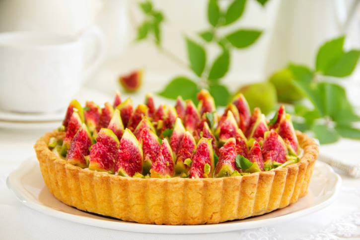 Crostata di fichi con crema pasticcera