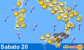 Meteo, sabato di pioggia