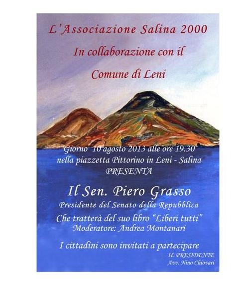Leni in attesa del presidente Grasso