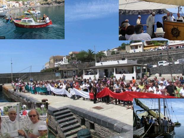 Messaggio di pace dal mare delle Eolie