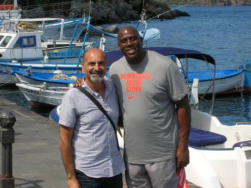 Il grande Magic Johnson a Lipari