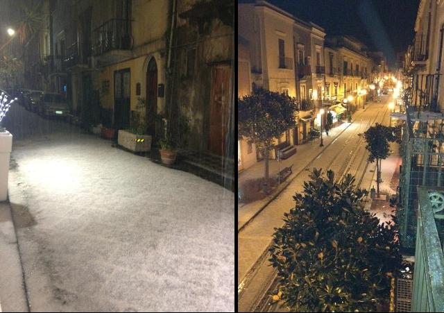 Neve a Lipari, le strade 