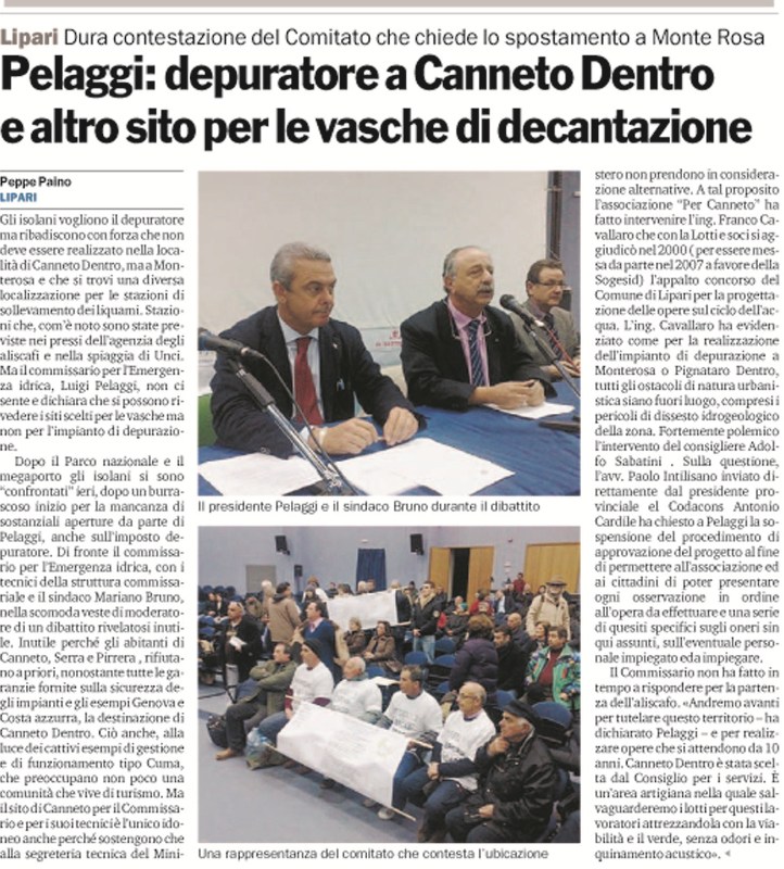 Depuratore, il resoconto del "confronto"