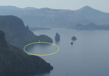 Ordigno bellico nel mare di Lipari