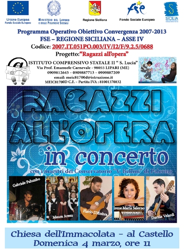 Ragazzi all'opera in concerto