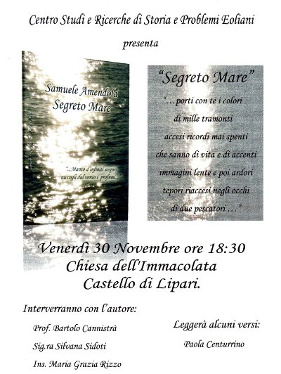 "Segreto Mare" alla chiesa dell'Immacolata