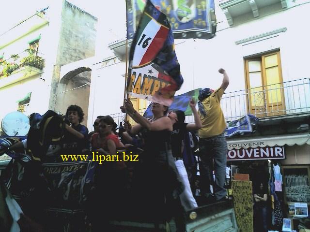 Lipari , si festeggia l'Inter