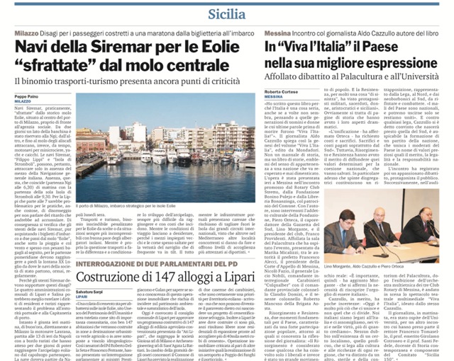 Navi Siremar "sfrattate" dal molo centrale