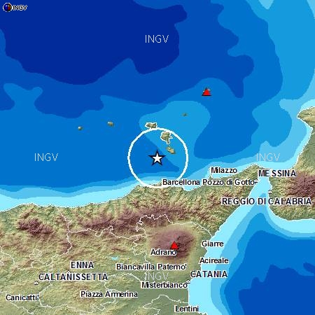 Terremoto tra Vulcano e costa tirrenica