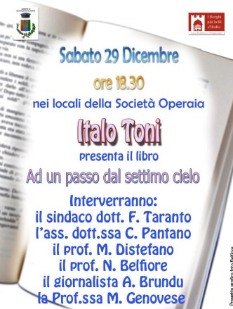 Toni presenta il suo libro a Montalbano Elicona