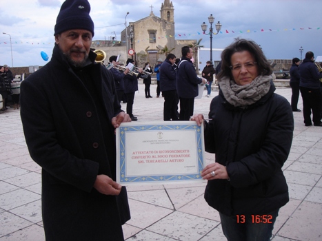 Pergamena ricordo per Arturo Turcarelli 