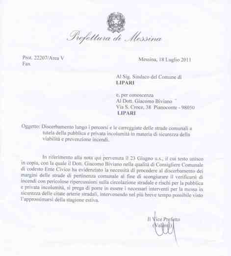 Diserbamento, la Prefettura richiama il Comune