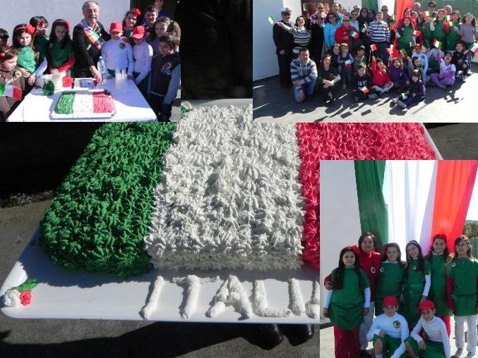 La festa tricolore a Vulcano